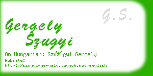 gergely szugyi business card